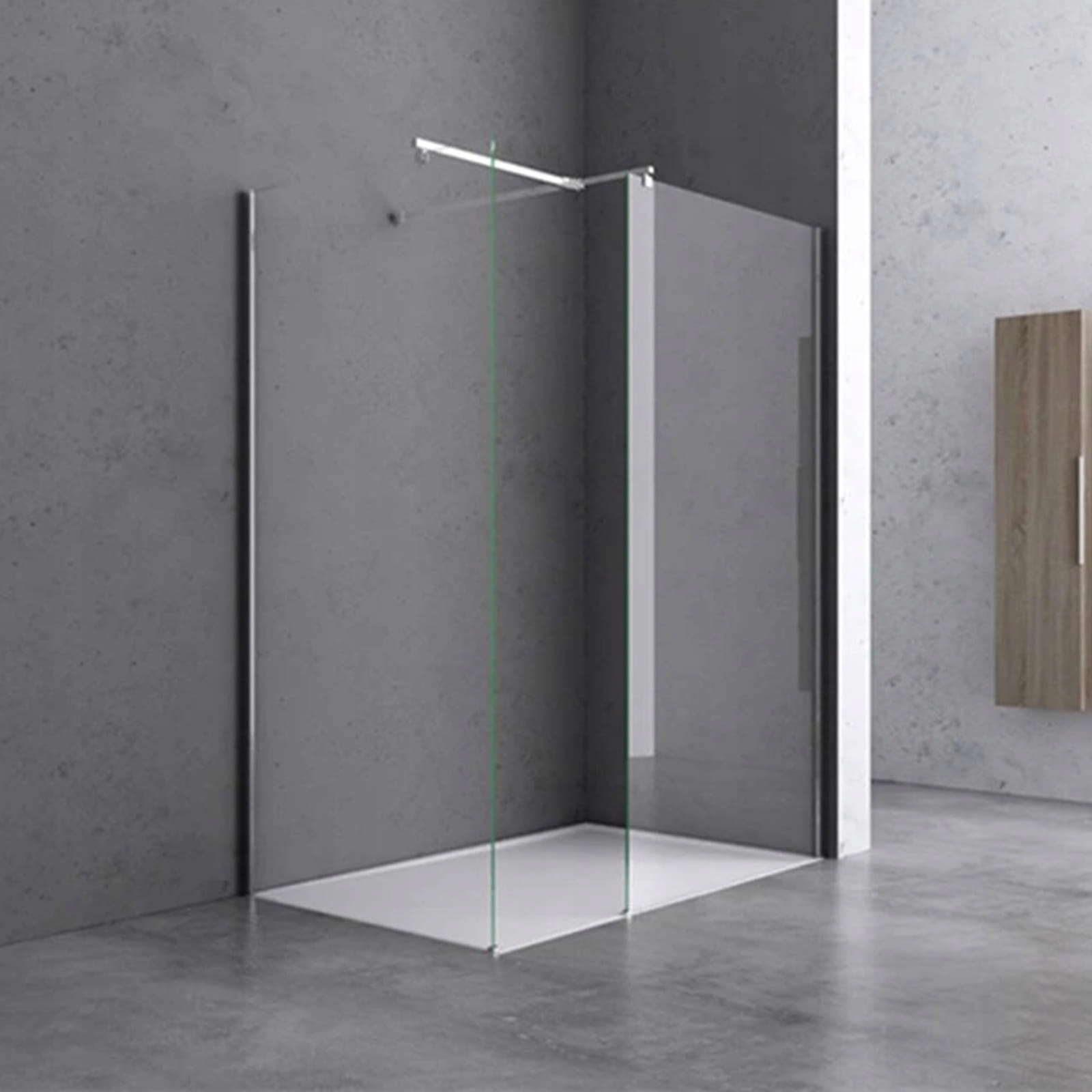 Sprchový kút - SPRCHOVÁ KABÍNA, 2x CHOD NA STENU 8mm 80x100cm