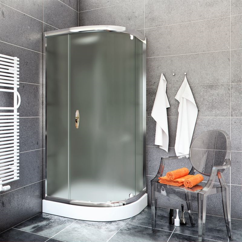 Sprchový kút - Jednokrídlová výklopná kabína, matné sklo 90x90 bez vaničky.