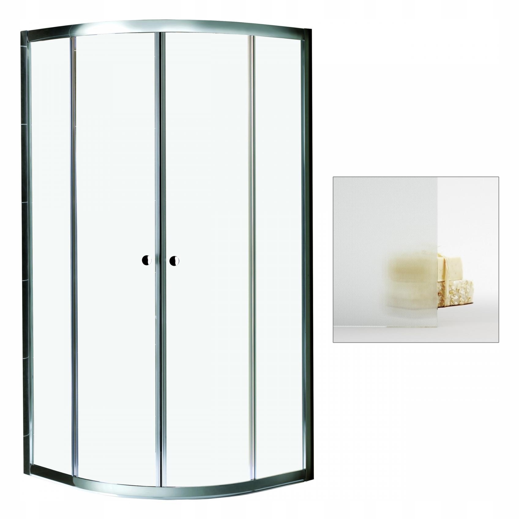 Sprchový kút - Prémiový sprchovací kút A sklenená tkanina 90x90