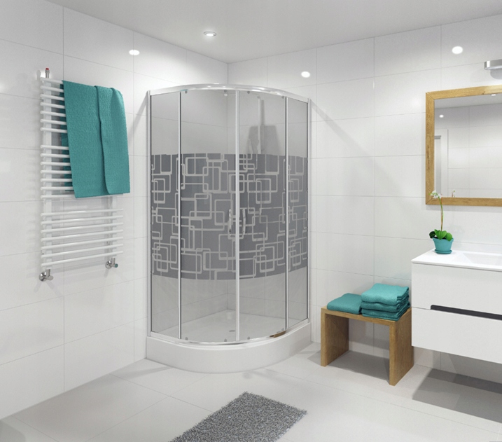 Sprchový kút - Sprchovací kút Durasan Parma Cubic Dark 80x80