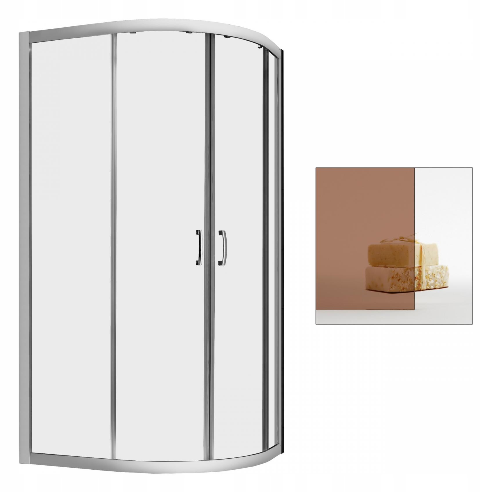 Sprchový kút - Kabína RADAWAY Premium Plus E 1900 90x80 hnedá