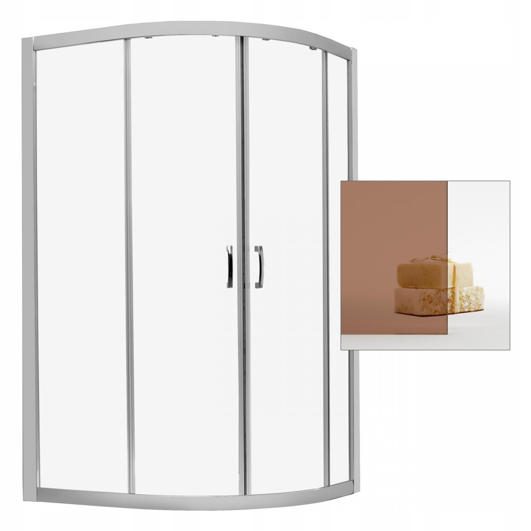 Sprchový kút - Kabína RADAWAY Premium Plus E 1700 100 x 80 hnedá