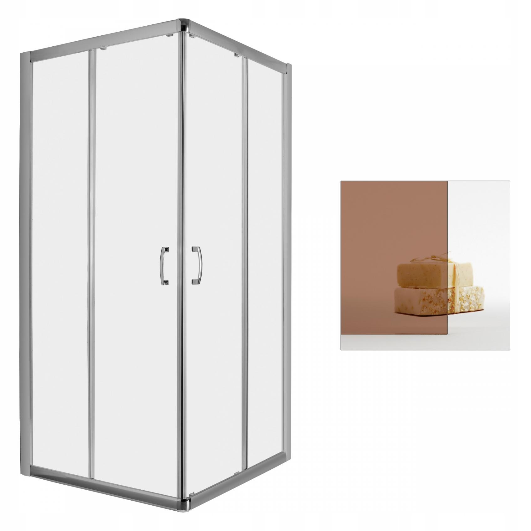Sprchový kút - Kabína RADAWAY Premium Plus C 1900 80x80 hnedá