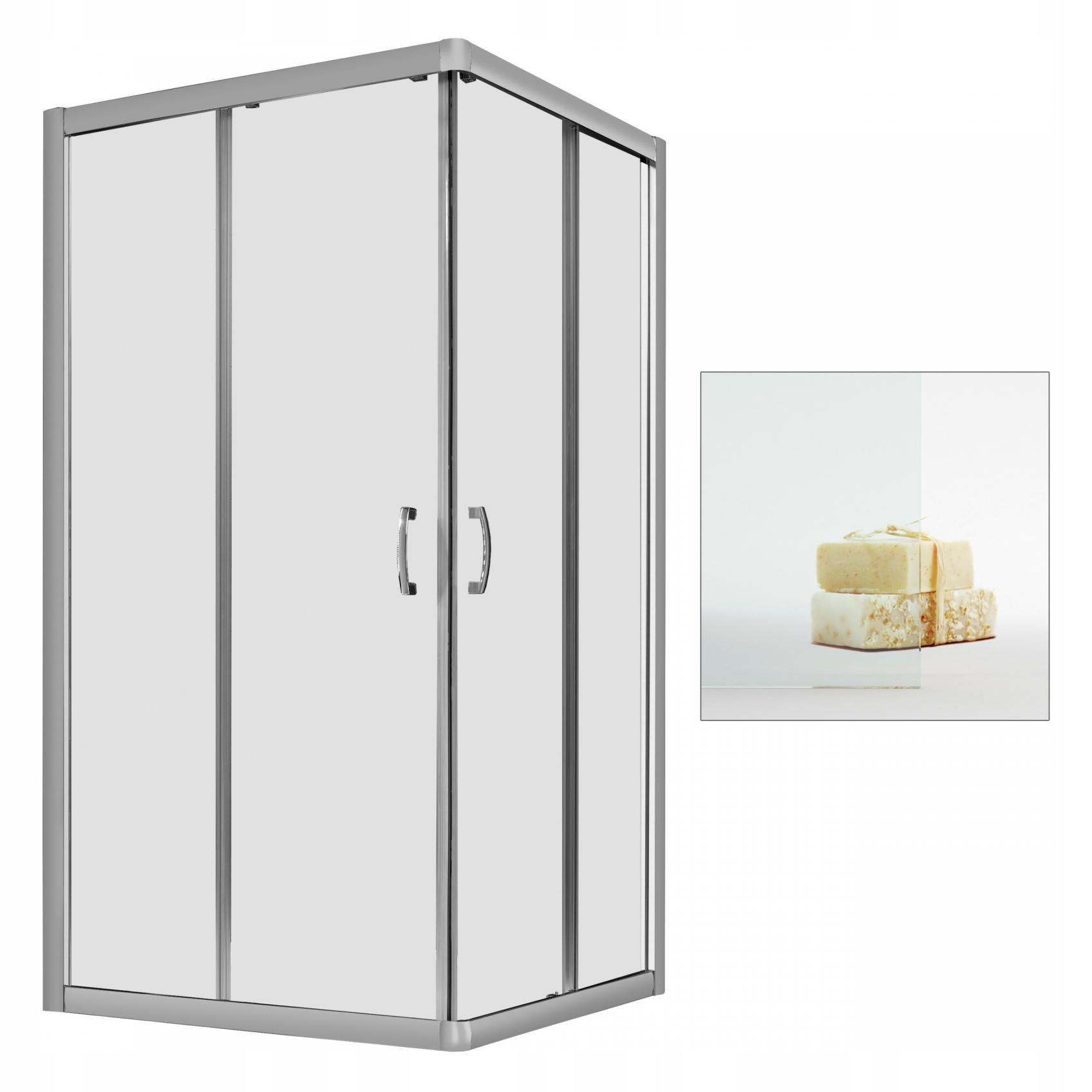 Sprchový kút - Kabína RADAWAY Premium Plus C 1700 80 x 80 čistá