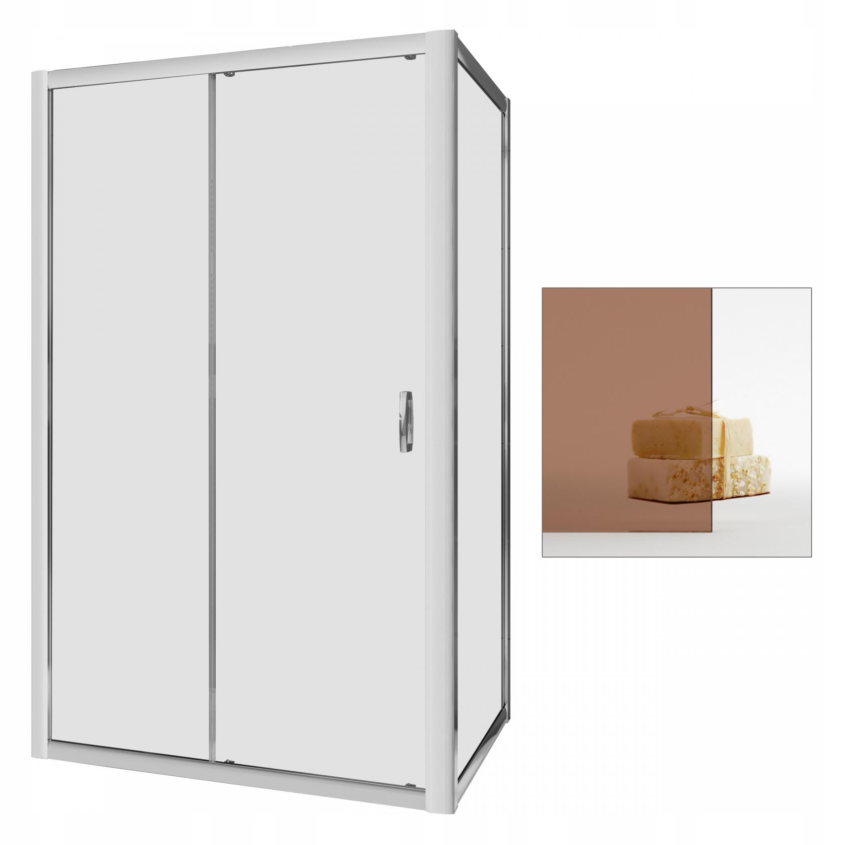 Sprchový kút - Kabína RADAWAY Premium Plus DWJ + S 100x80 hnedá