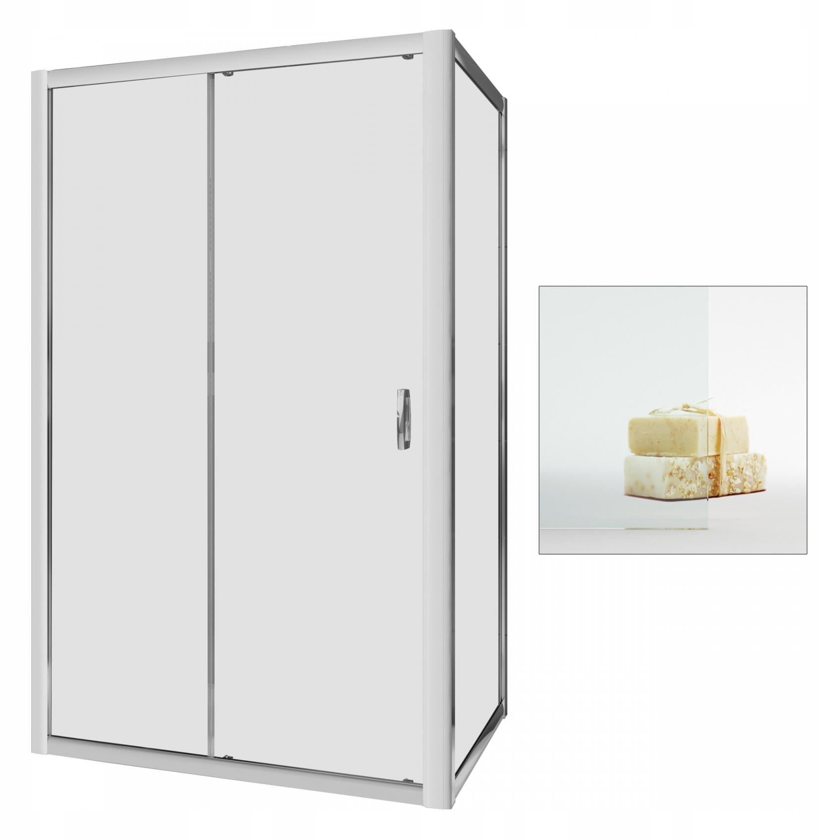 Sprchový kút - Kabína RADAWAY Premium Plus DWJ + S 140x100 čistá