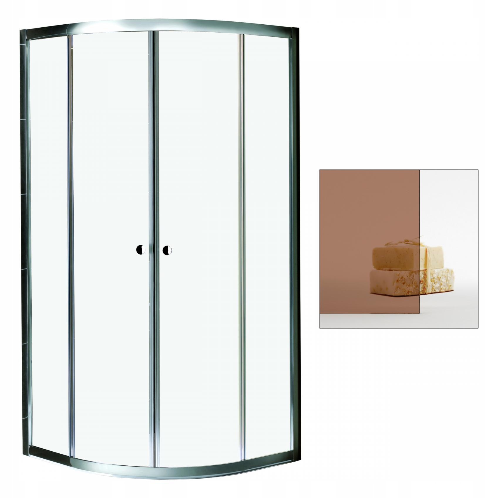 Sprchový kút - Sprchovací kút RADAWAY Premium A 90x90 hnedý