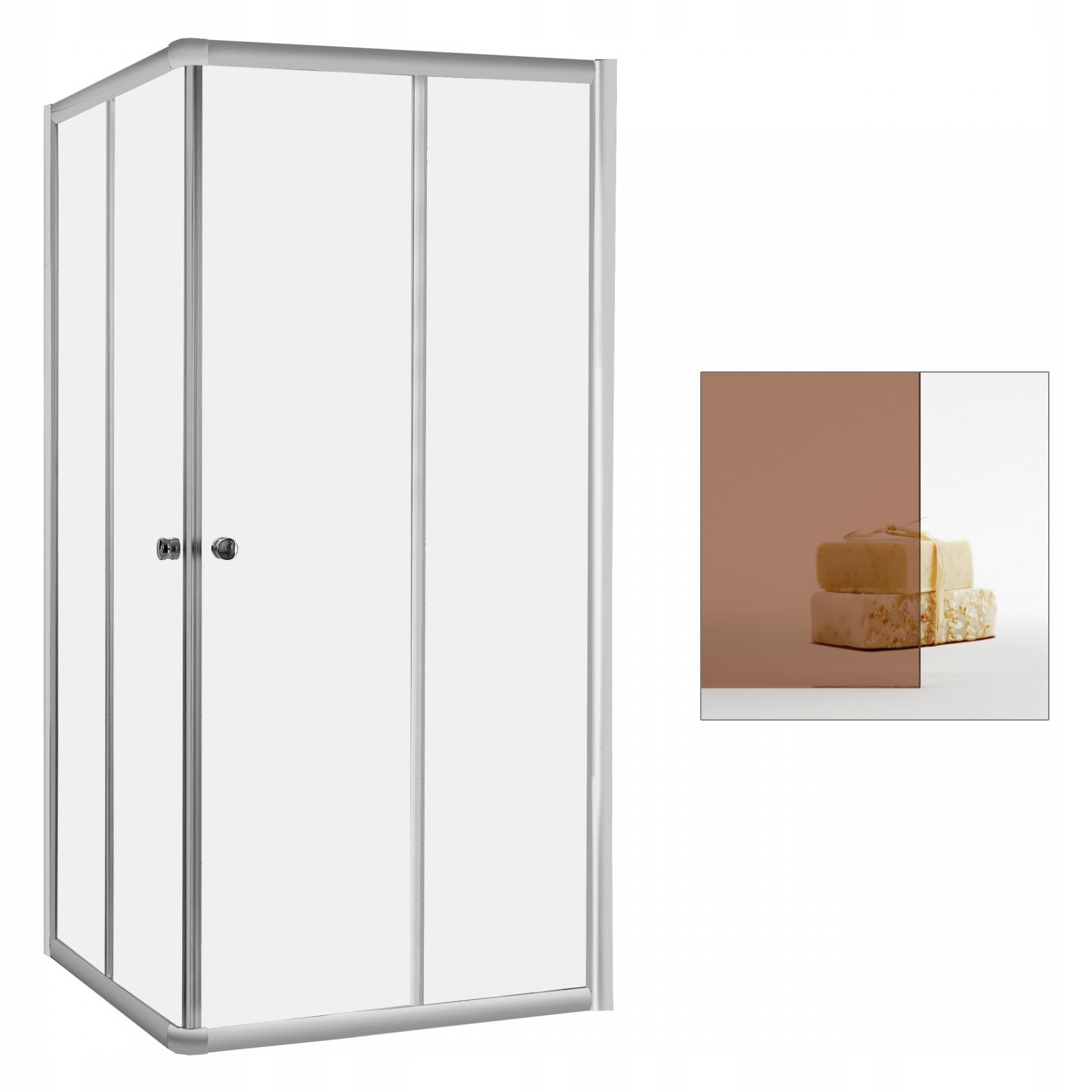 Sprchový kút - Sprchovací kút RADAWAY Classic C 80x80 hnedý