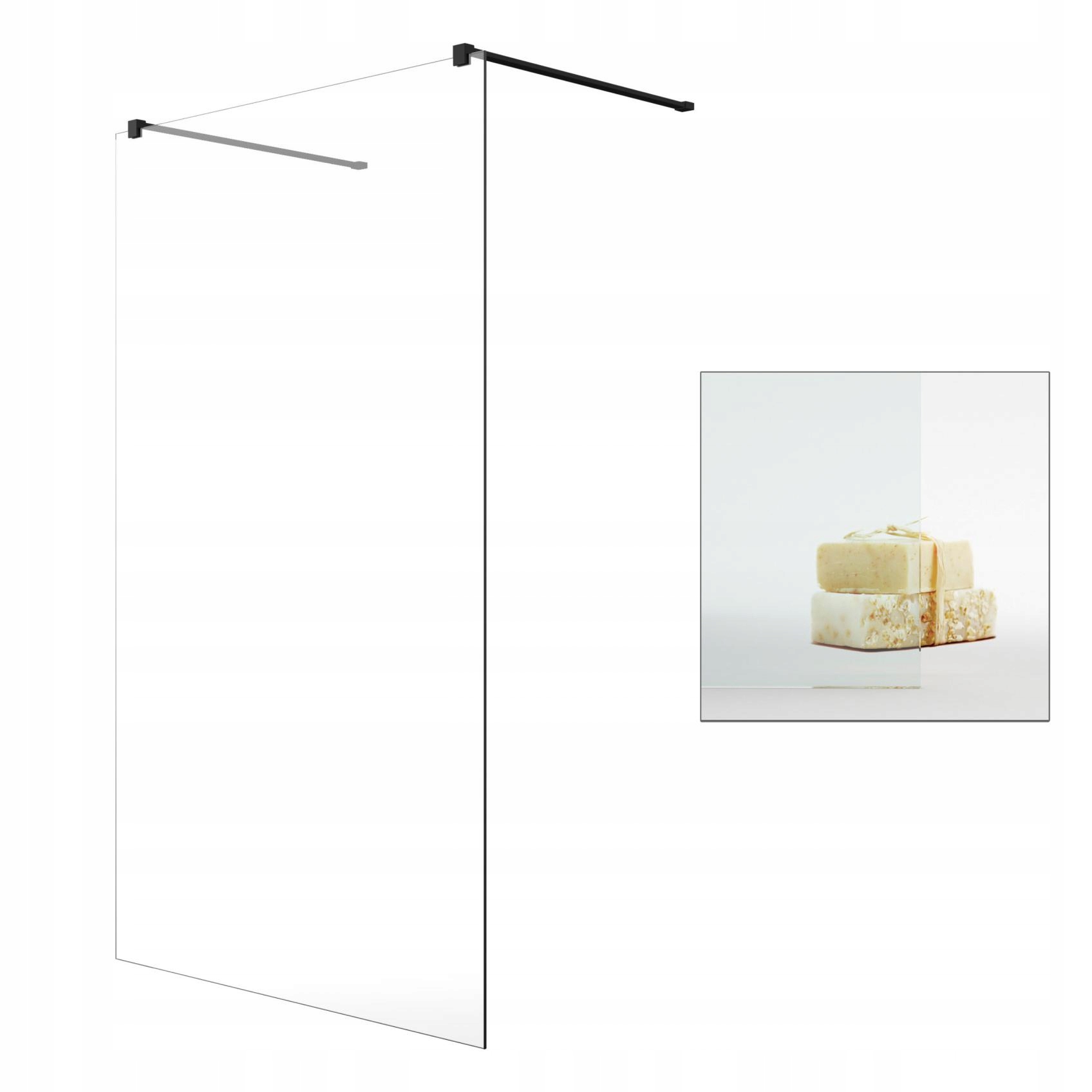 Sprchový kút - Walk-in kabína RADAWAY Modo New Black I 150 clean