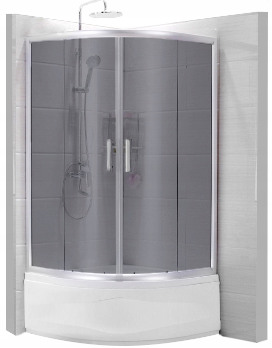 Sprchový kút - Sprchová kabína Graphite Costa 80x80 + sprchová vanička