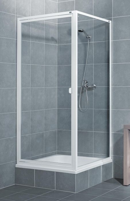 Sprchový kút - HRADNÉ DVERE + STENA 77-79cm číre sklo