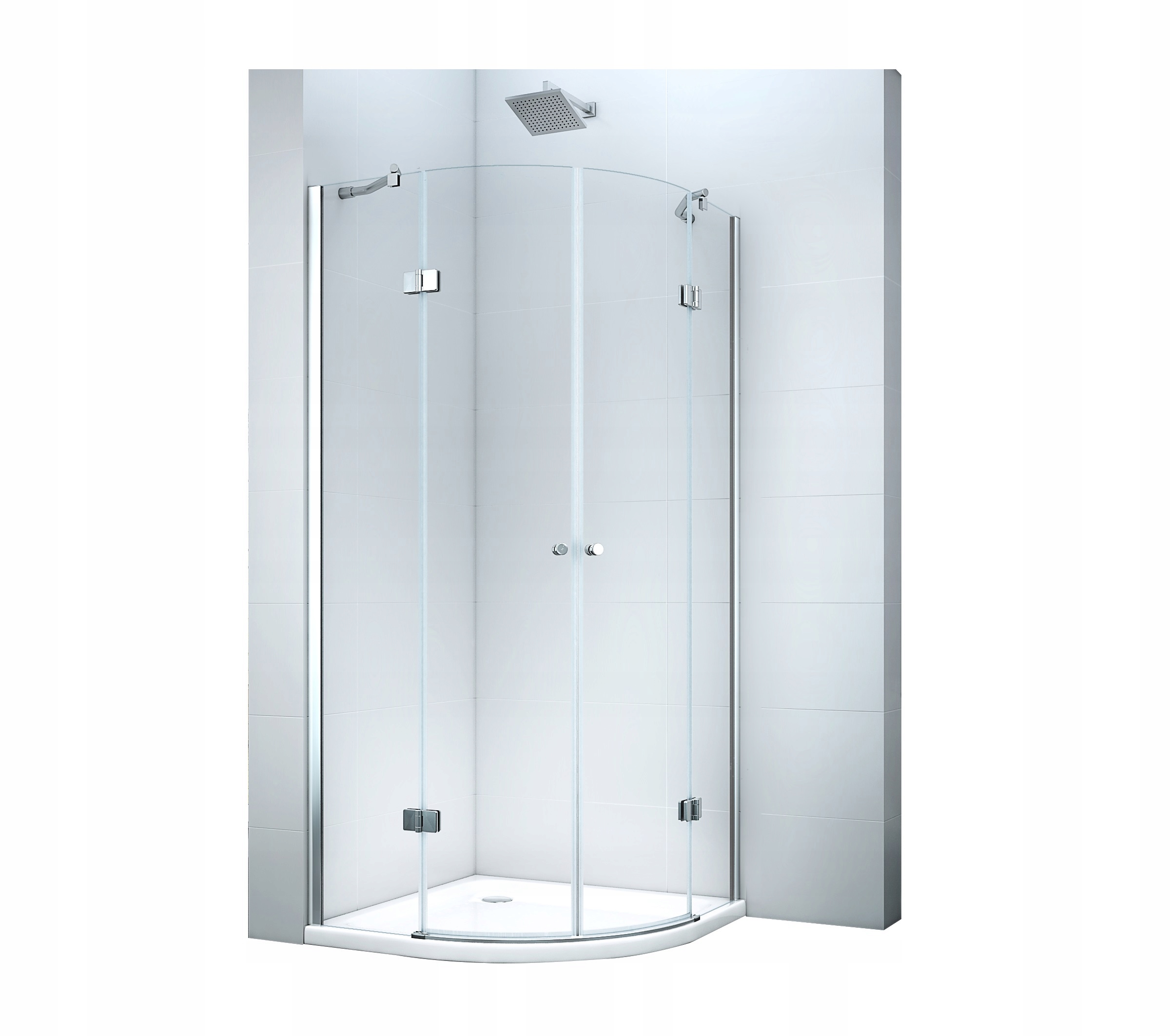 Sprchový kút - Polokruhový výklopný sprchovací kút 90x90 MS406