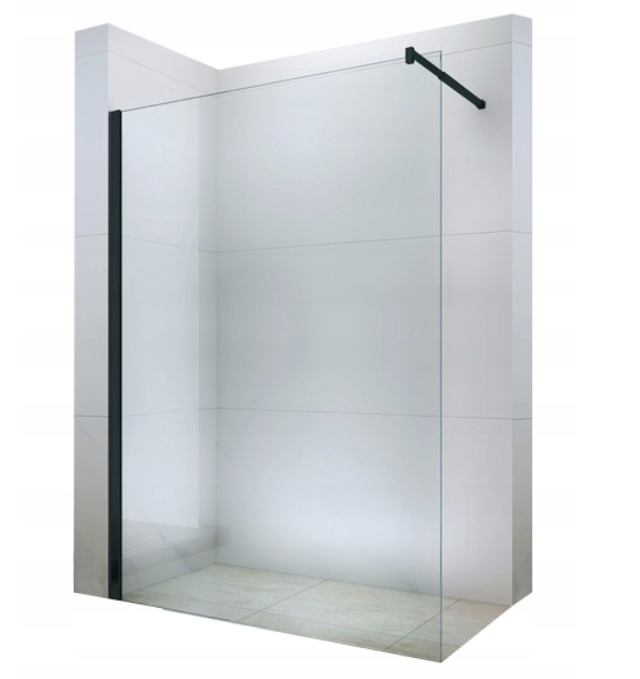 Sprchový kút - VELDMAN WALL FB111 50cm ČIERNE PROFILY 8mm