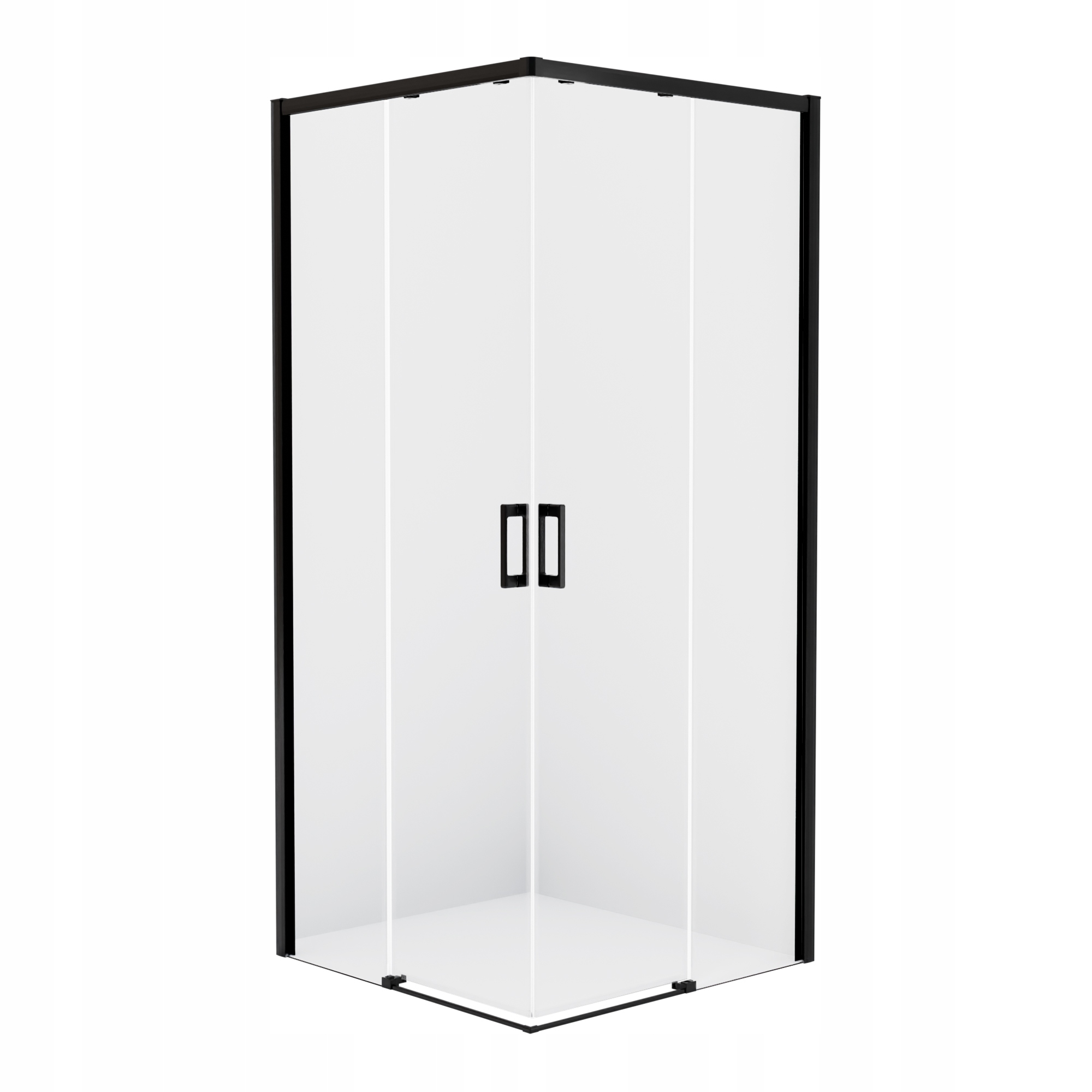 Sprchový kút - Čierna sprcha posuvné dvere 110x80 Prime