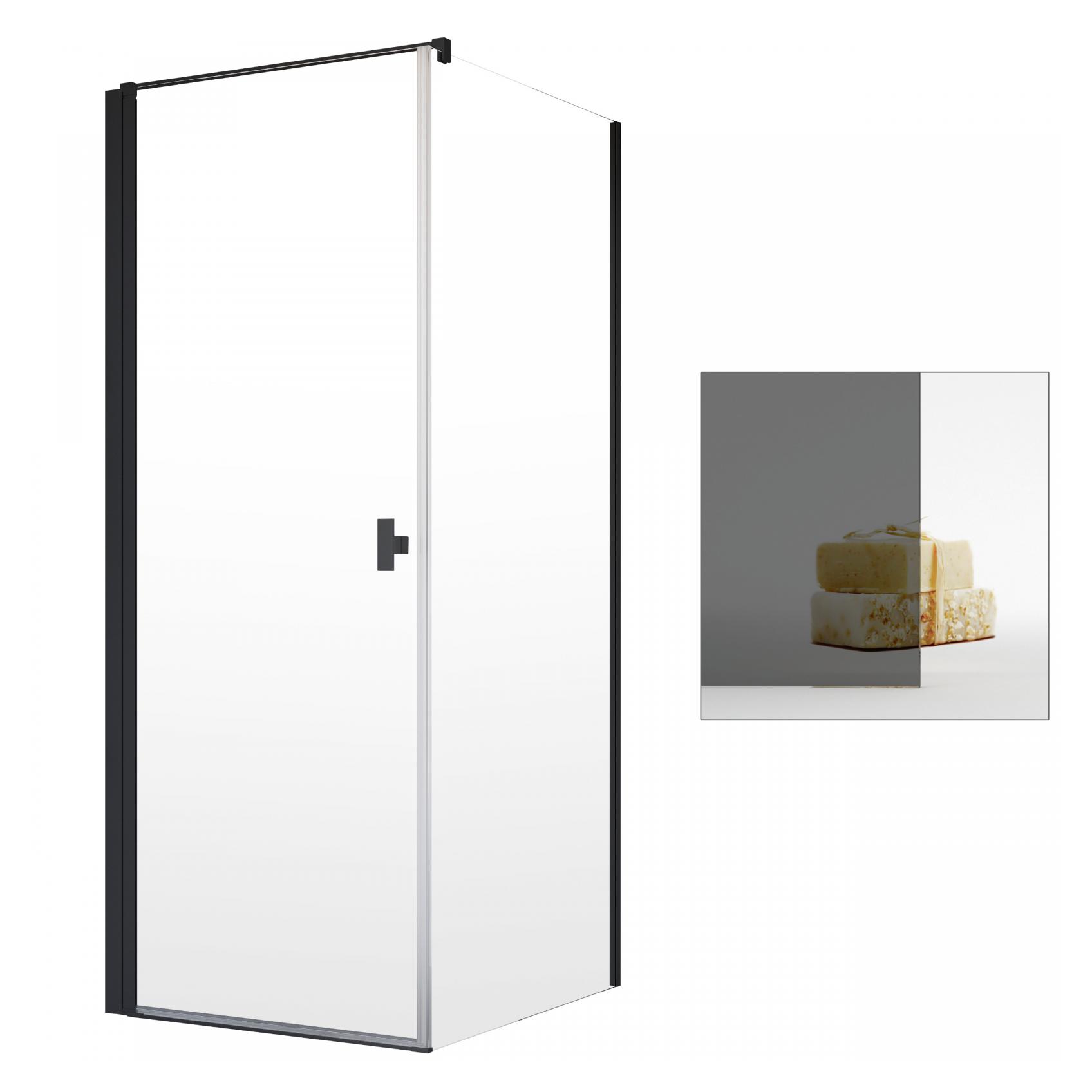 Sprchový kút - Sprchový kút Nes Black KDJ 100 x 100 L, grafitový