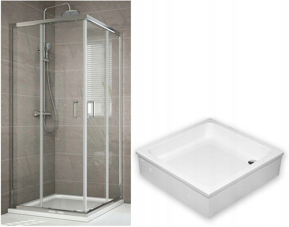 Sprchový kút - Sprchovací kút 90x90 + vanička hlboká 12/26 cm