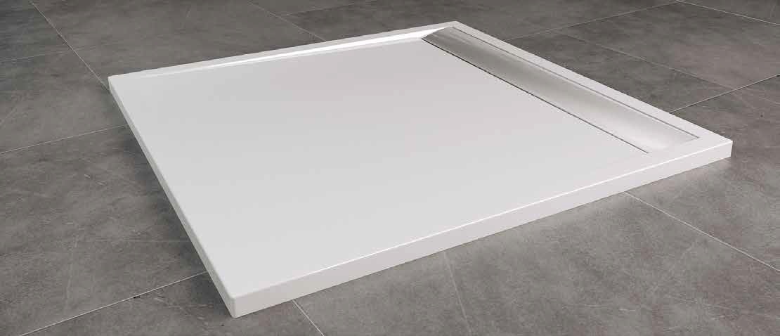 Sprchový kút - SANSWISS RONAL ILA SPRCHOVÝ ZÁSOBNÍK 100x100 LINEÁRNY ODTOK