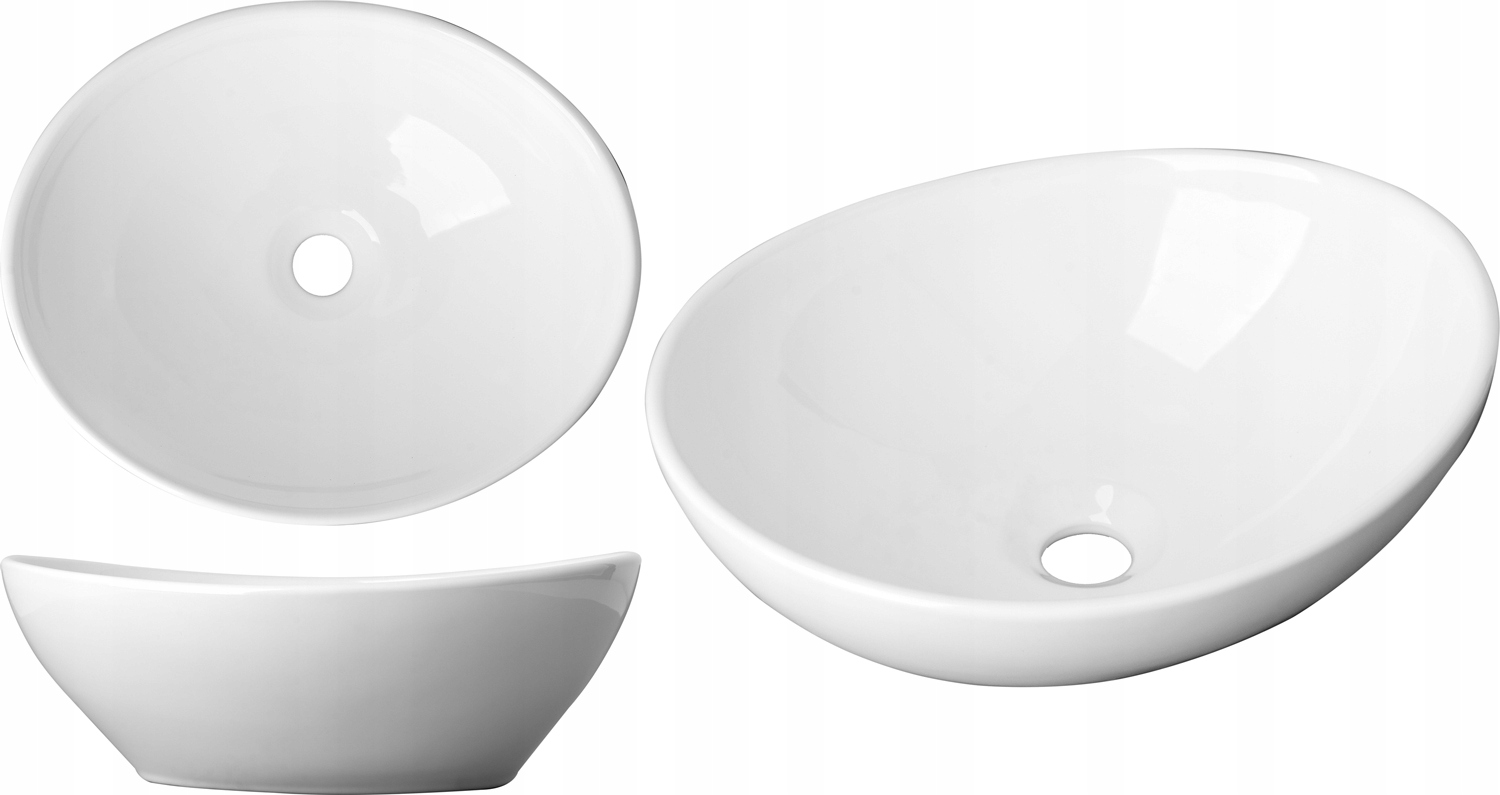 Umývadlo - OVAL 40 cm keramické umývadlo na dosku