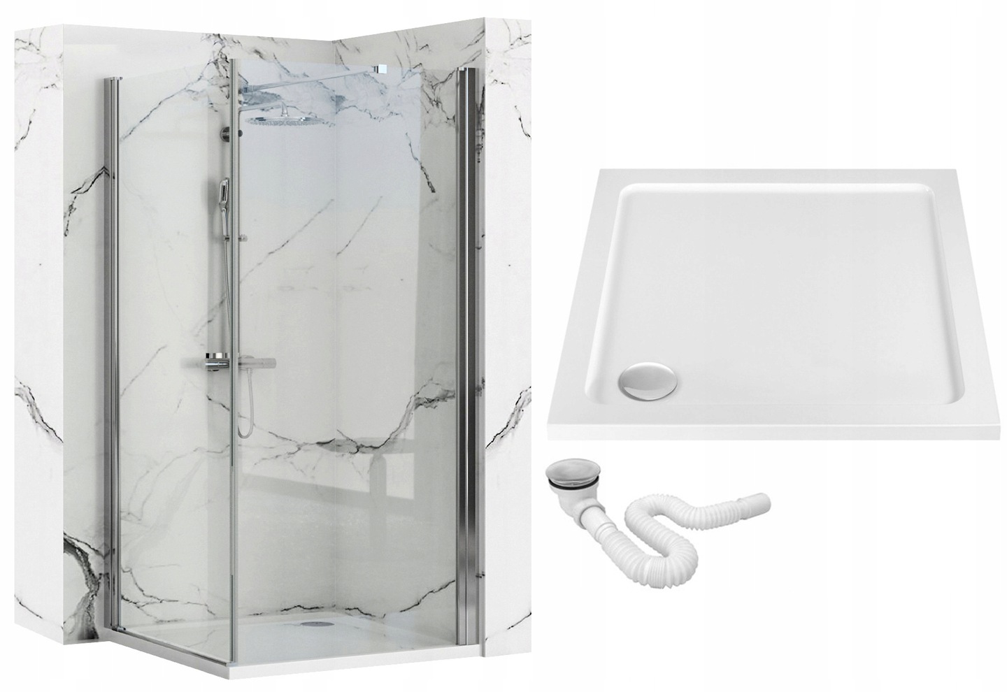 Sprchový kút - Sprchová kabína Maxim 80x80 + sprchová vanička kompletná