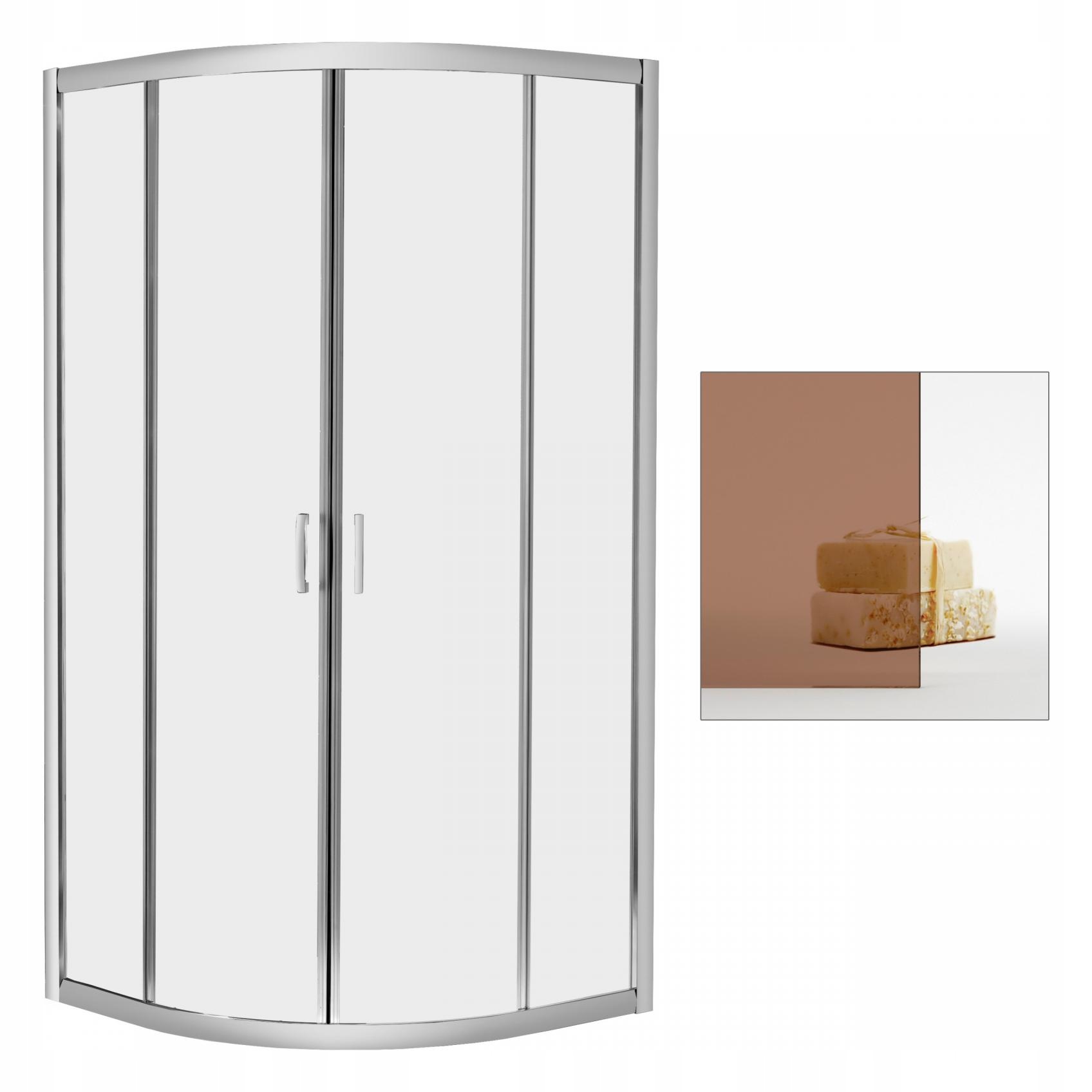 Sprchový kút - Kabína RADAWAY Premium Plus A 1900 80x80 hnedá