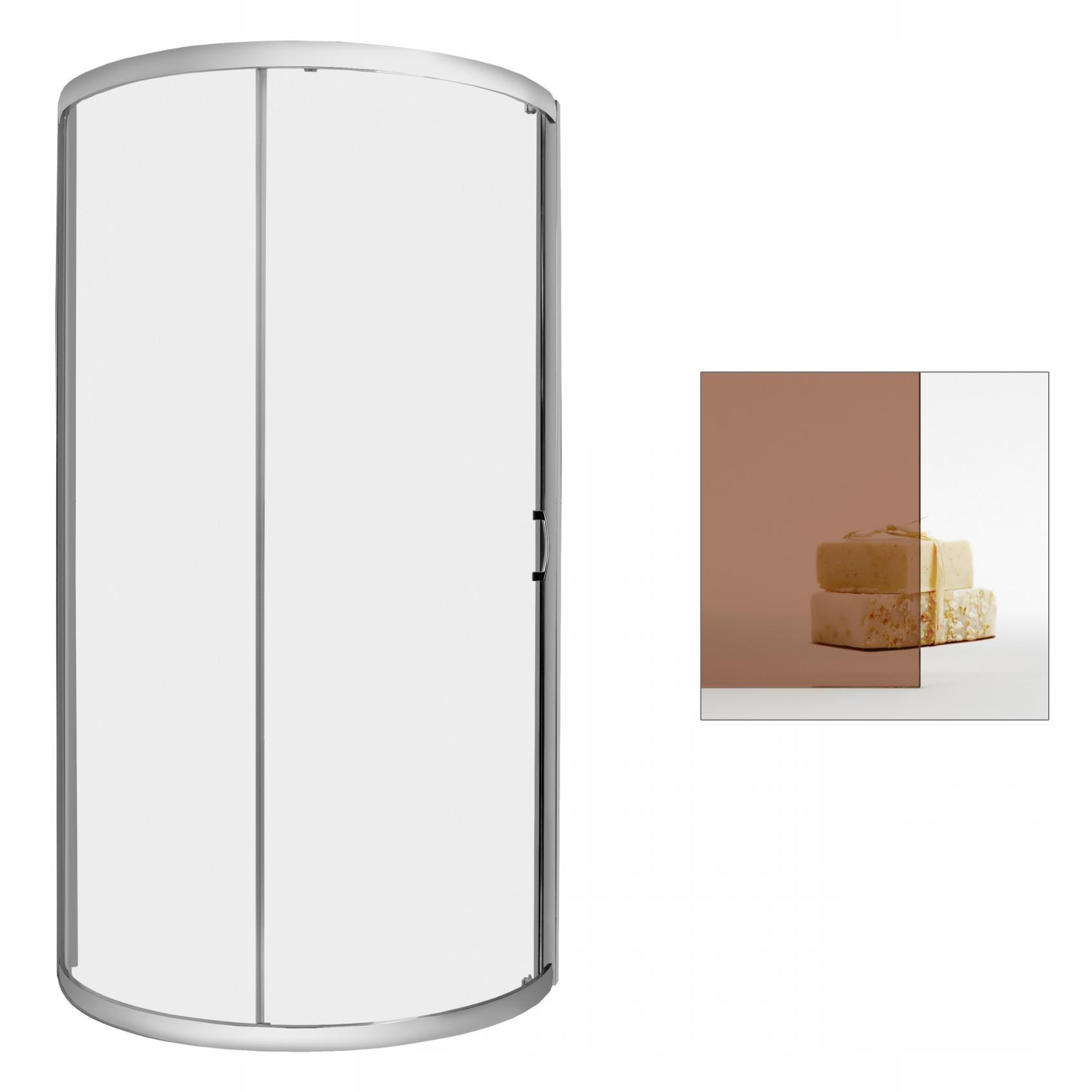 Sprchový kút - Kabína RADAWAY Premium Plus B 90x90, hnedé sklo