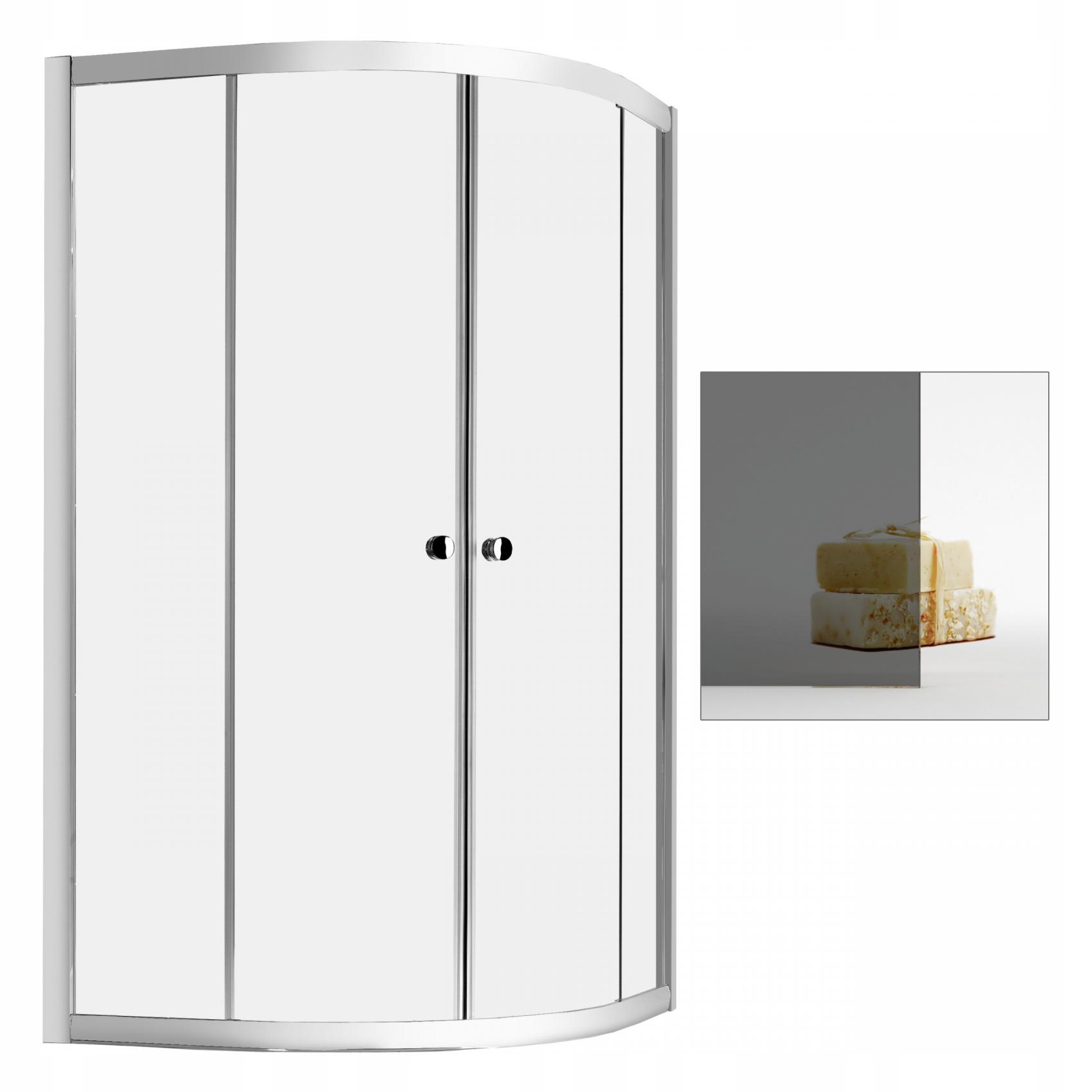 Sprchový kút - Kabína RADAWAY Premium A 1700 80x80, sklo, grafit