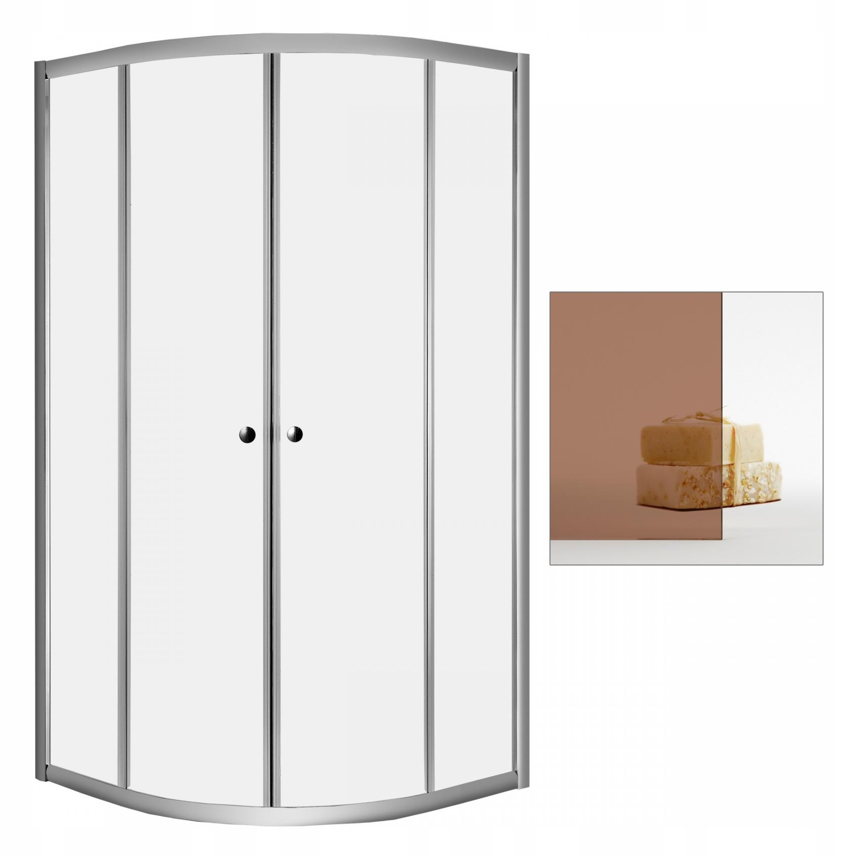 Sprchový kút - Sprchovací kút RADAWAY Classic A 90x90 hnedý