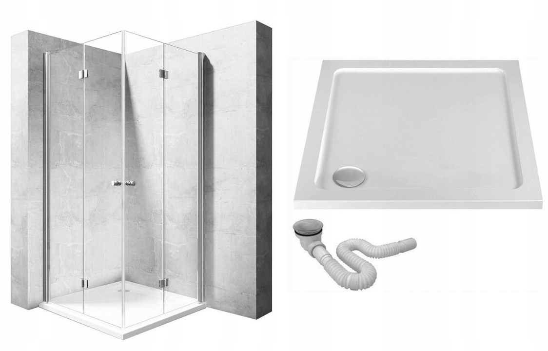Sprchový kút - Posuvná sprchová kabína EasyClean 80x80 Rea