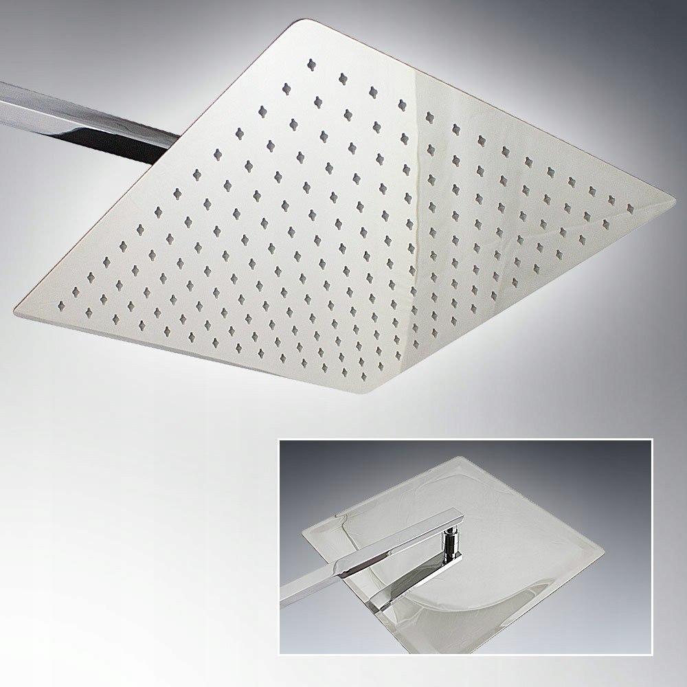Sprchový kút - 40 cm štvorcová ultratenká sprchová hlavica