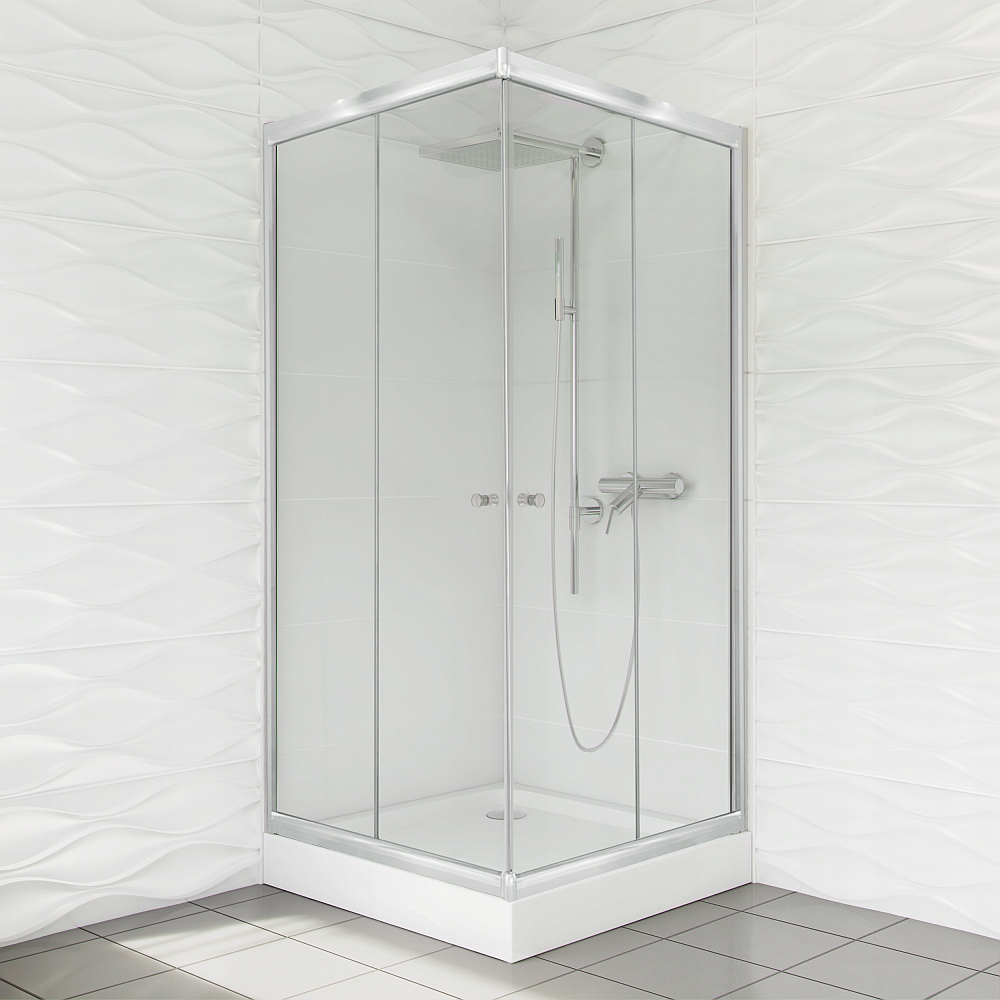 Sprchový kút - Hranatý sprchovací kút 90x185 TRANSPARENTNÝ