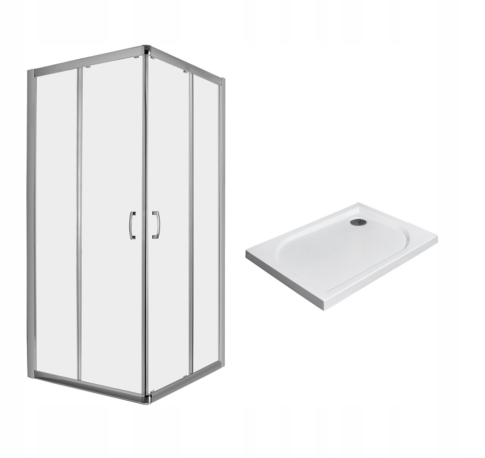 Sprchový kút - Kabína PREMIUM PLUS D 75x90 x190 cm + Sprchová vanička cl