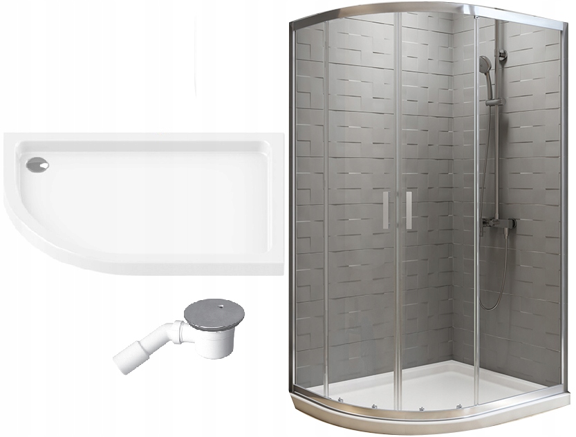 Sprchový kút - NT Sprchový kút NOVINKA VARIA 120X85 MAXIMA sprchová vanička + sifón