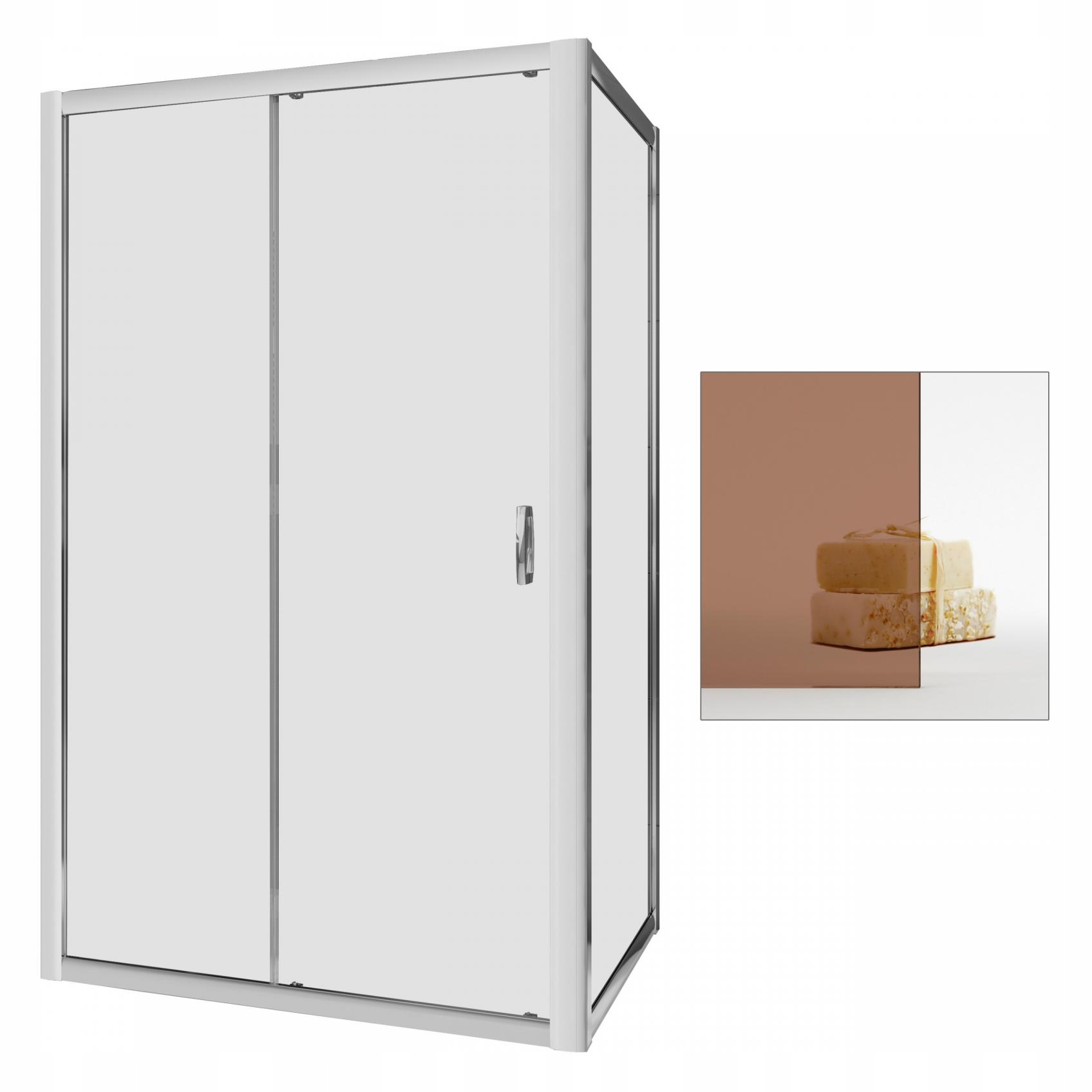 Sprchový kút - Sprchový kút Premium Plus DWJ + S 140x90 hnedá