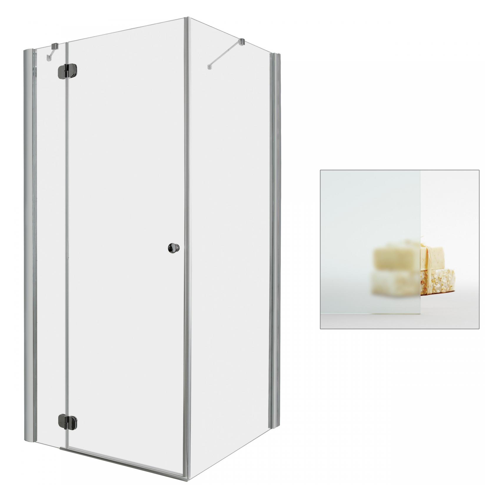 Sprchový kút - Saténový sprchovací kút Torrenta KDJ 90x80 L