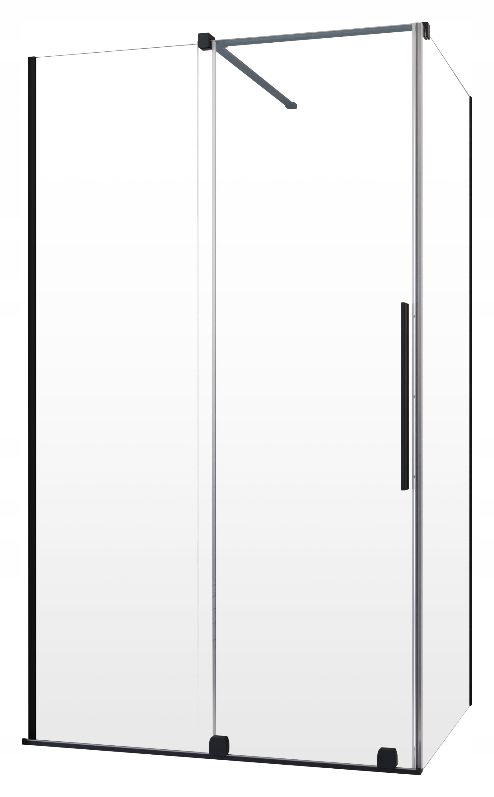 Sprchový kút - Čierna kabína Furo KDJ Black 90 (dvere) x80 RADAWAY