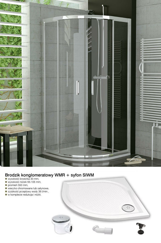 Sprchový kút - KABÍNA SANSWISS TOP-LINE 100 x 100. TOPR + ZÁSOBNÍK + SYFO