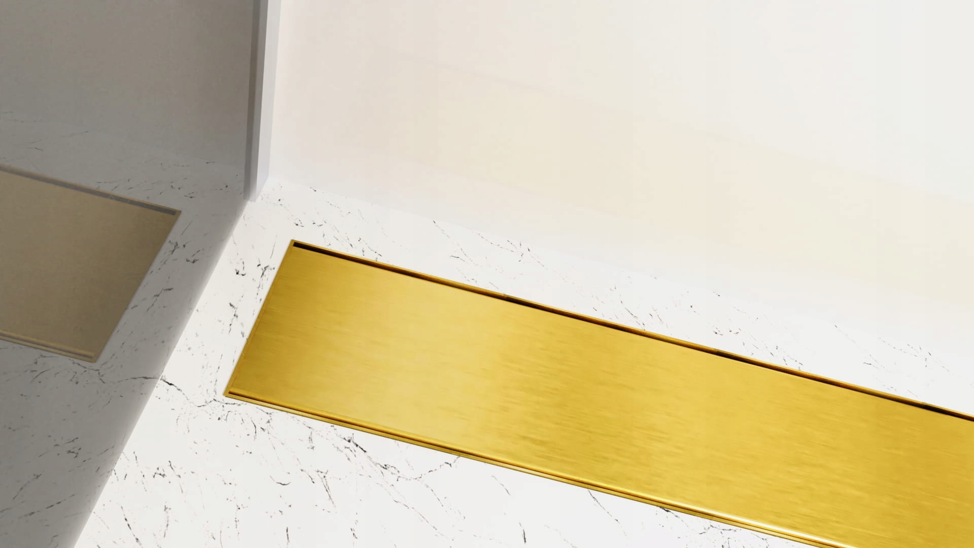 Sprchový žľab - Lineárny odtok Premium Gold Gold - IDEA 50 cm