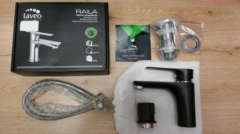 Umyvadlová batéria - BATÉRIA LAVEO RAILA ČIERNA / CHROMOVÁ BLL 722D