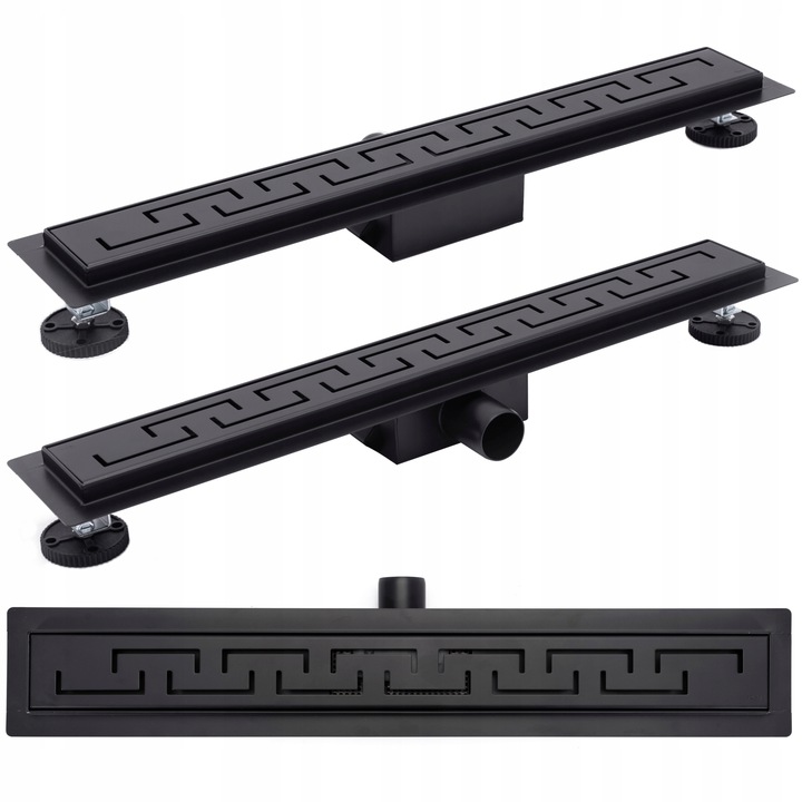 Sprchový žľab - BLACK Linear Drain GRÉCKA ČIERNA MATNÁ 90 REA