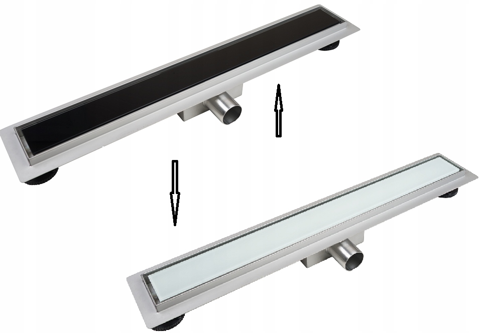 Sprchový žľab - Lineárny odtok z bieleho skla 70 cm BALNEO Novinka!