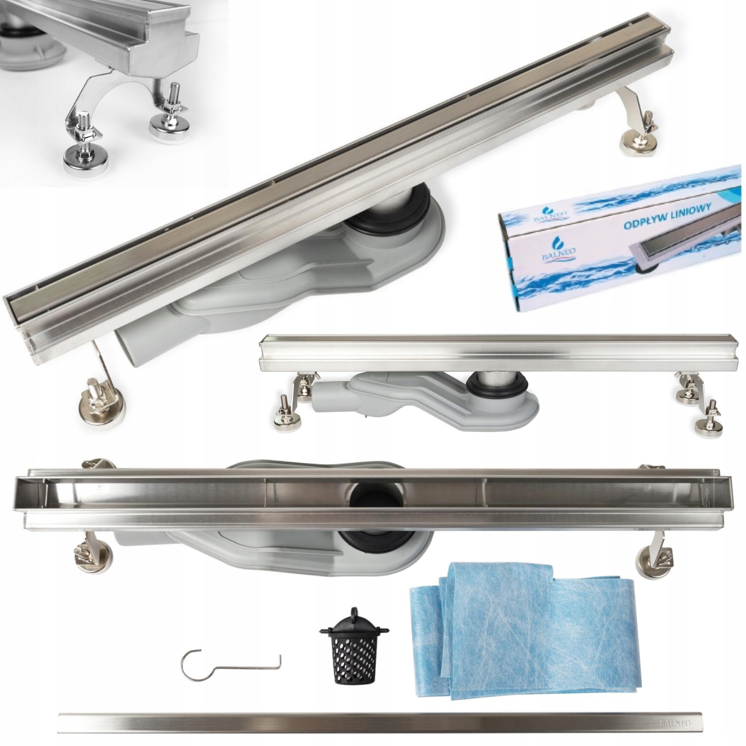 Sprchový žľab - ÚZKA LINEÁRNA VYPÚŠŤAČKA BALNEO 60 CM SLIM