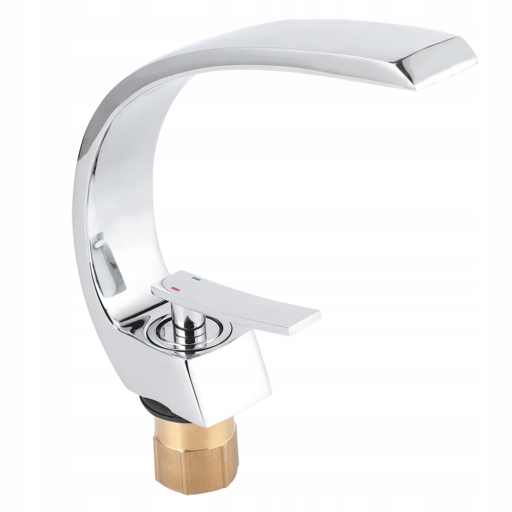 Umyvadlová batéria - Umývadlový faucet ohnutý chróm 21,5 x 25 cm
