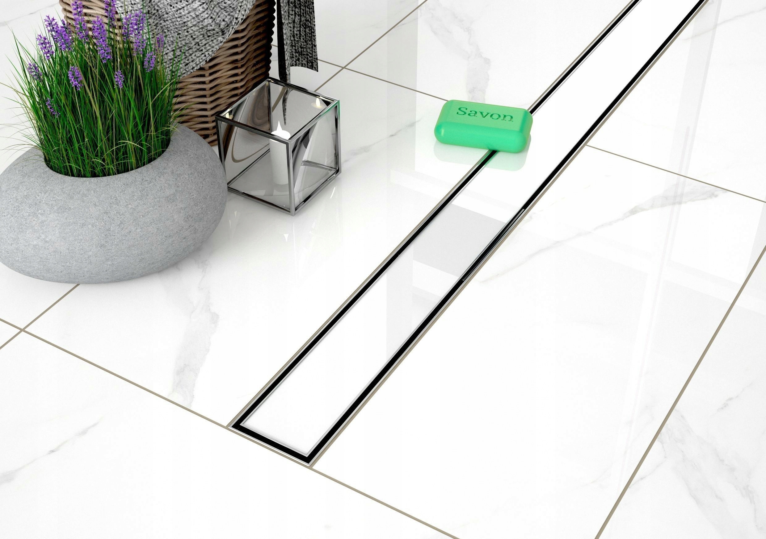 Sprchový žľab - LINEAR DRAIN Sanitline Glass White 60cm