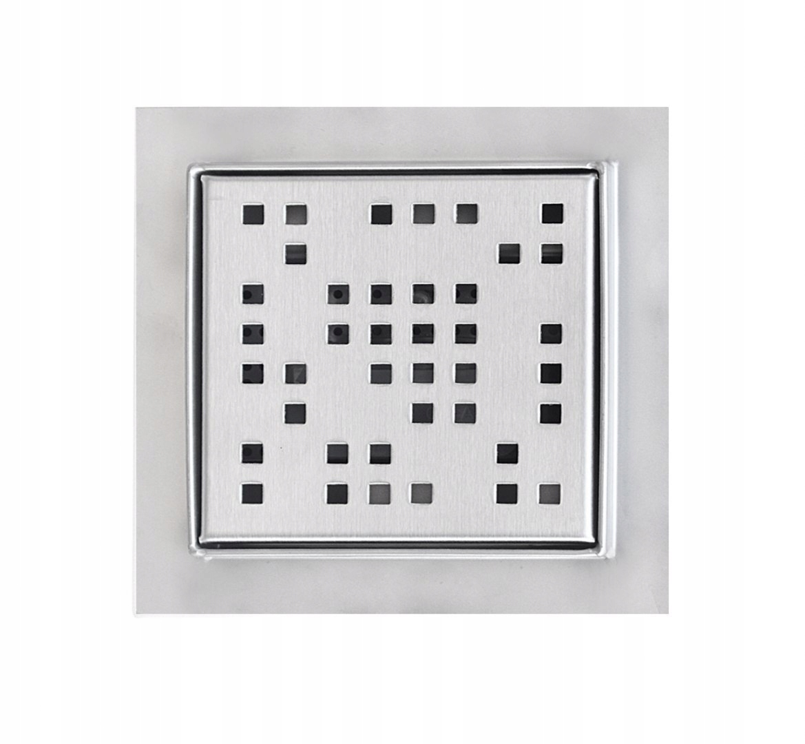 Sprchový žľab - Sprchový odtokový odtok 12x12, nehrdzavejúca oceľ