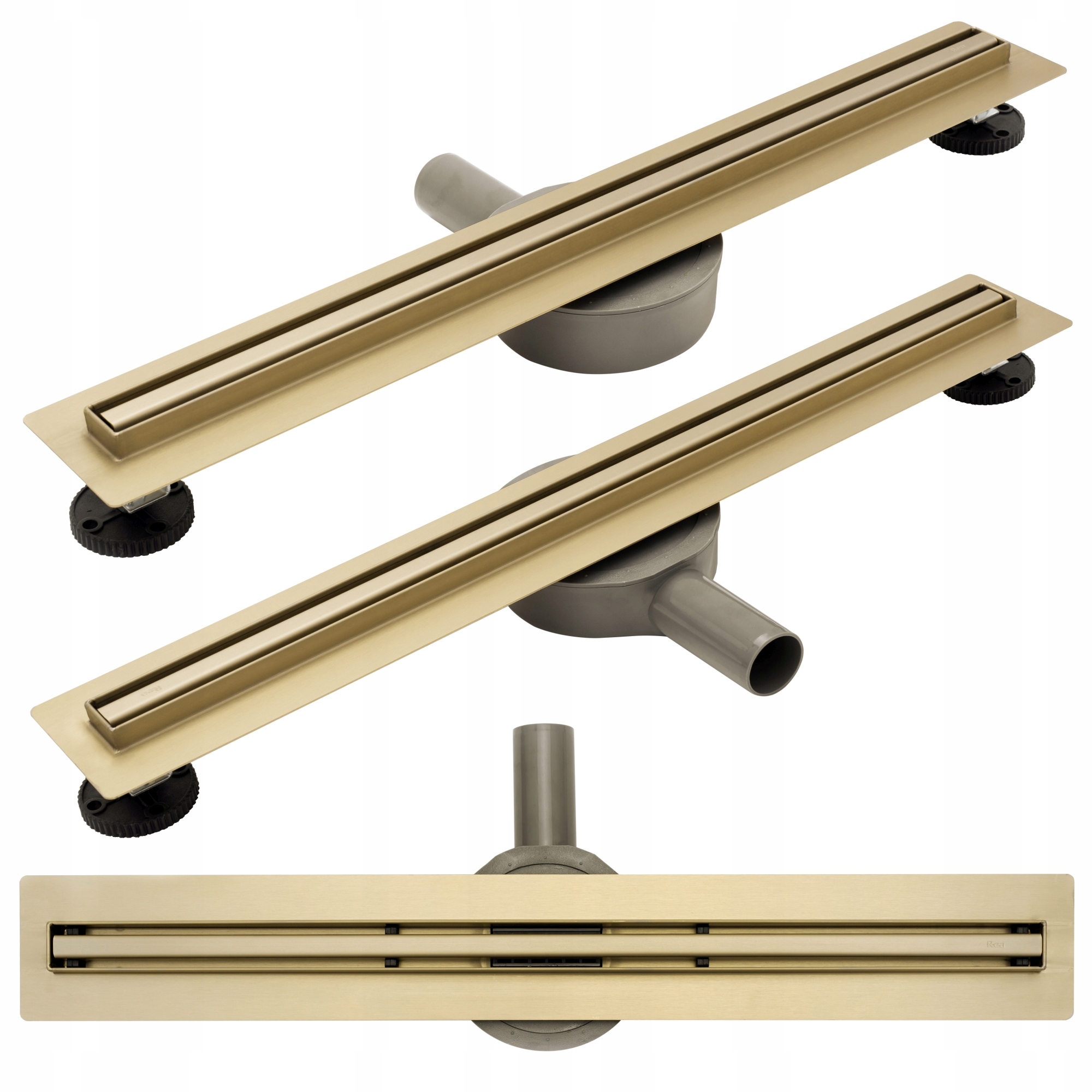 Sprchový žľab - Slim Neo Pro Gold lineárny podlahový odtok 70 cm