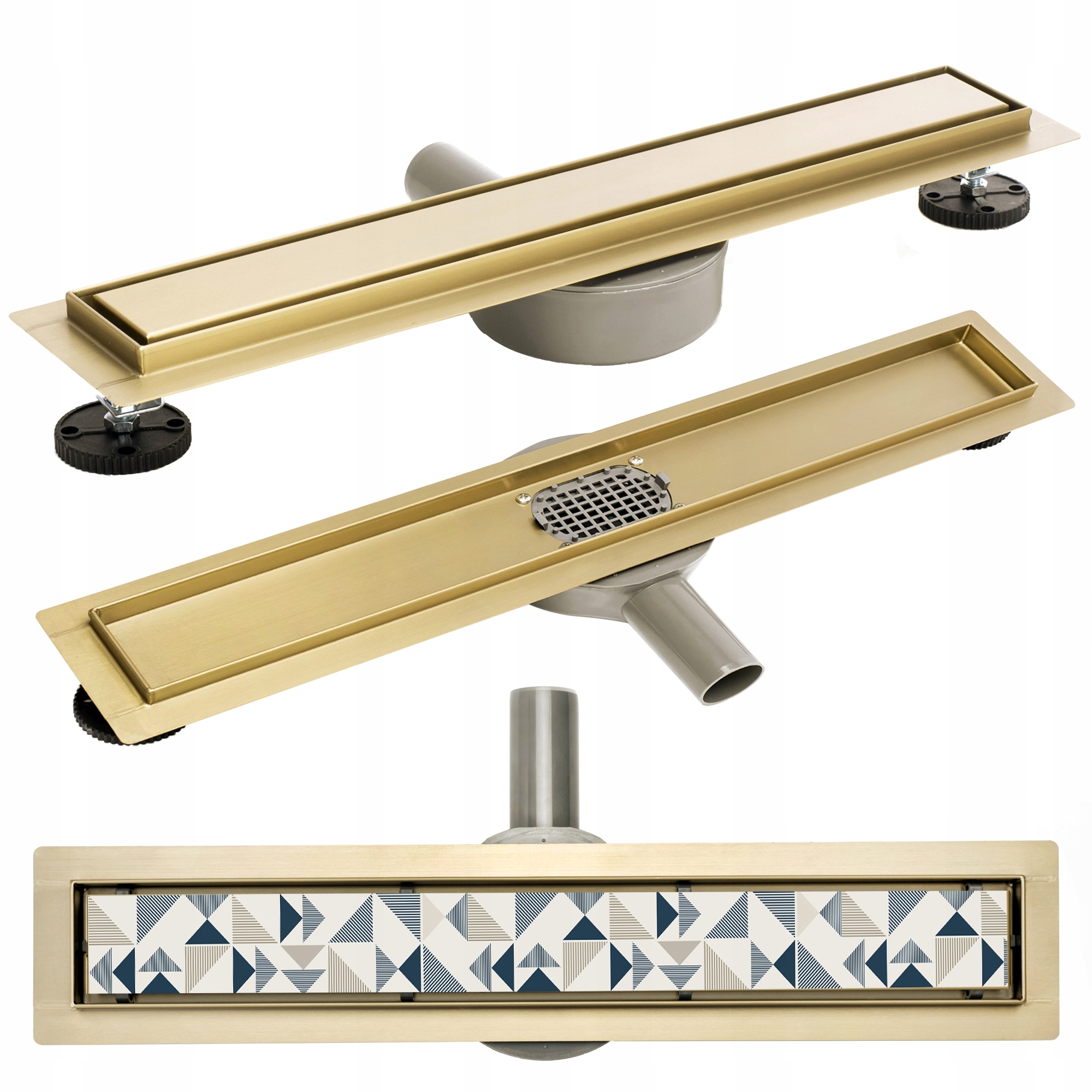 Sprchový žľab - Linear Drain Rea Low Pure Pure Neo Pro Gold 70 cm