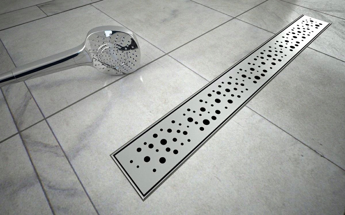 Sprchový žľab - LINEÁRNY ODTOK Sanitline Kvapky 80cm