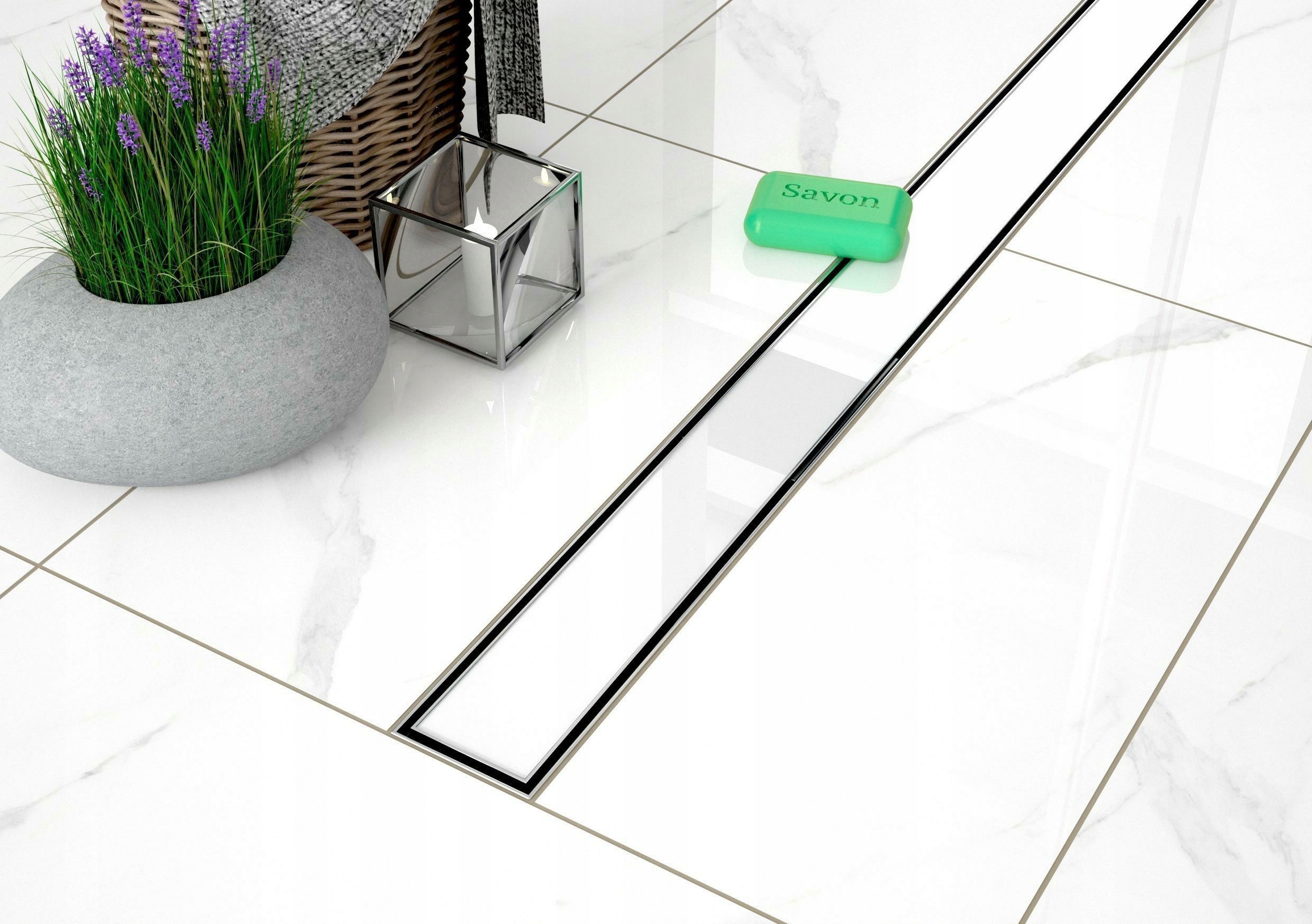 Sprchový žľab - LINEAR DRAIN Sanitline Glass White 80cm