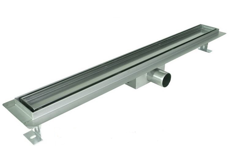 Sprchový žľab - LINEÁRNY ODPAD 80 cm NA DLAŽBE, nízky kov 52 mm