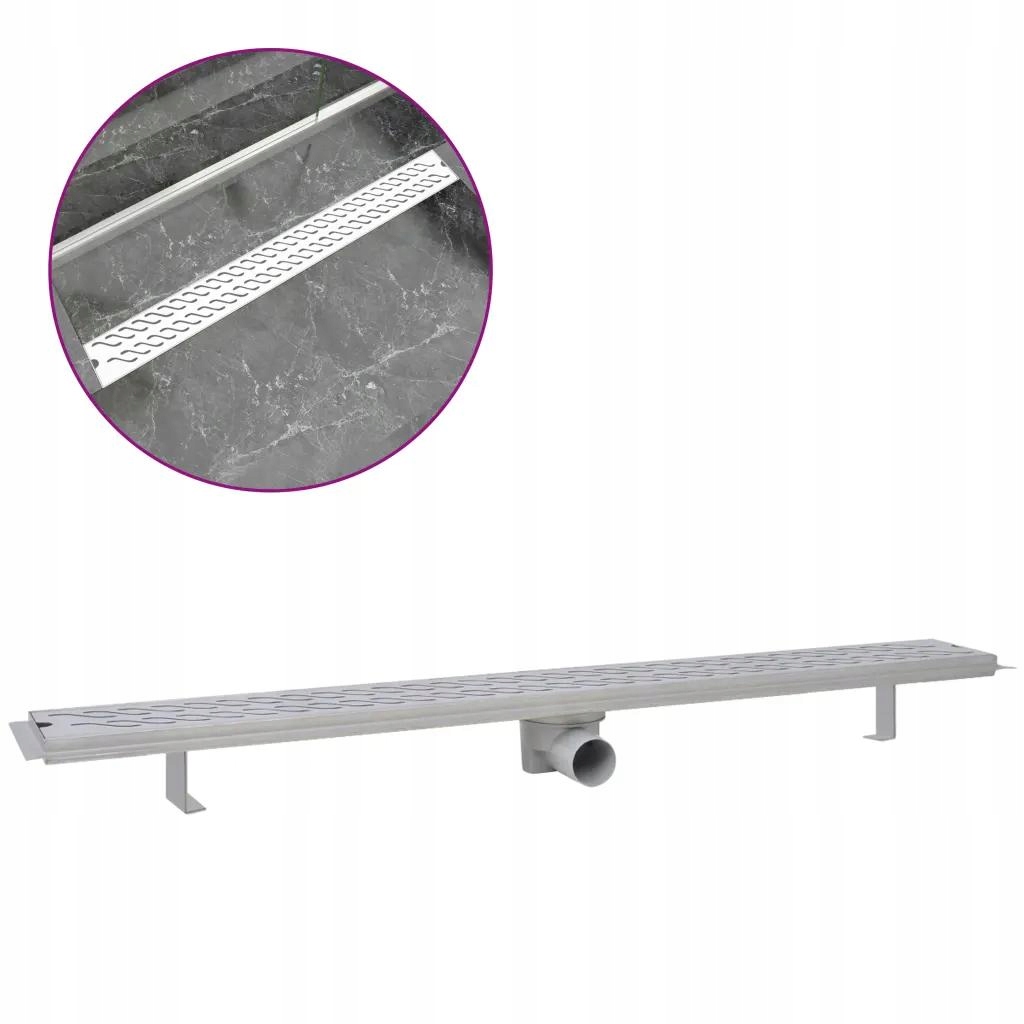 Sprchový žľab - Oceľový lineárny odtokový žľab 1030x140mm